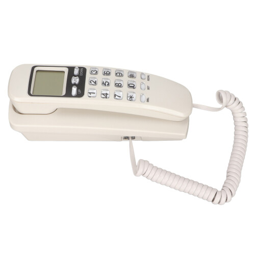 KX-T777CID Teléfono de pared con cable blanco calendario LCD 2