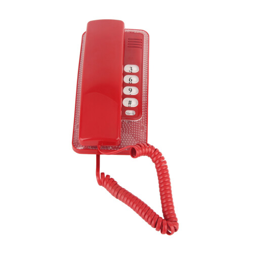 Teléfono de pared con cable, Rojo, ABS, Volver a marcar, Silenciar 2
