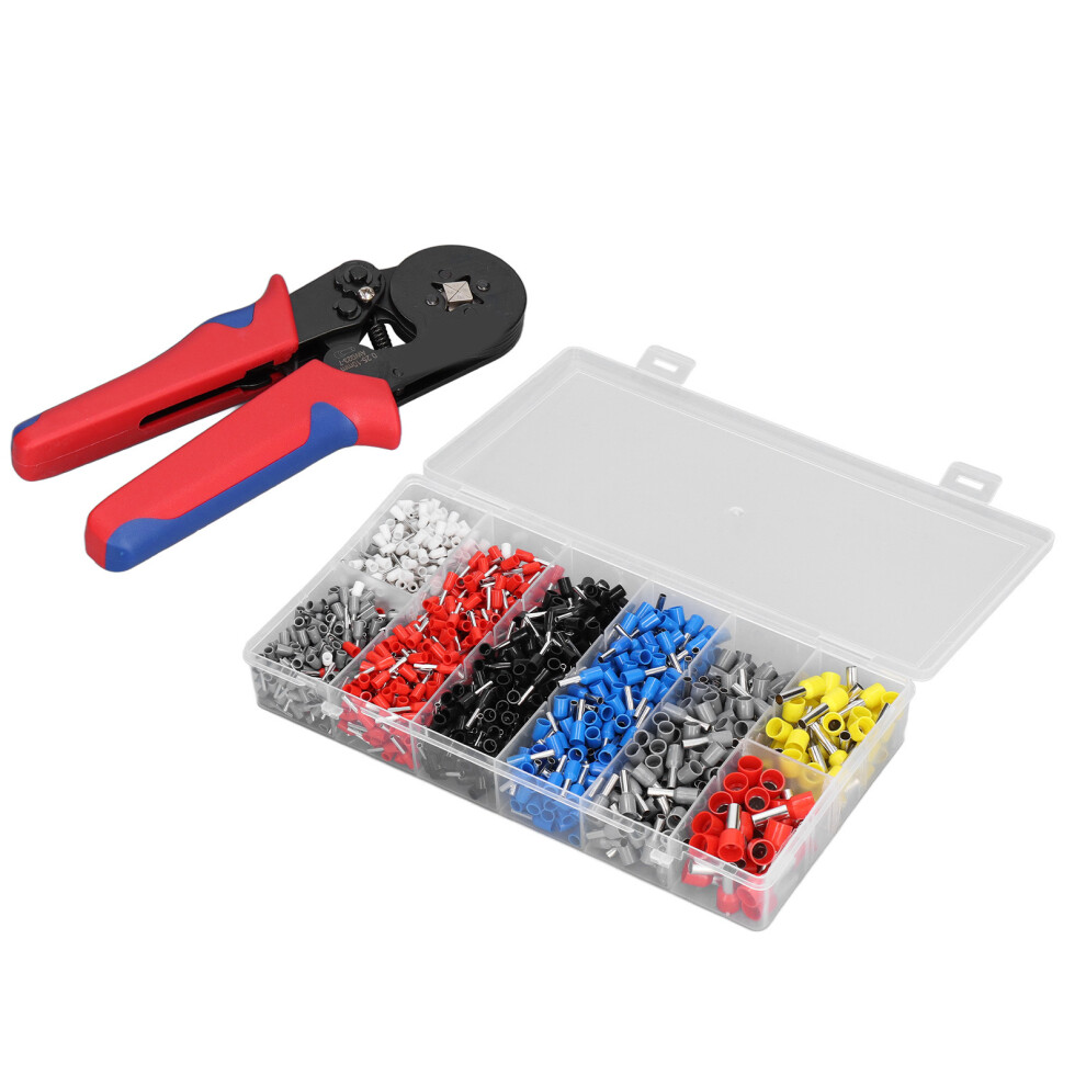 Crimp Pliers Self Adjustable Crimping Tool With 1200Pcs Ferrule Terminal For 0.25Â10Mmâ² 9361321555718