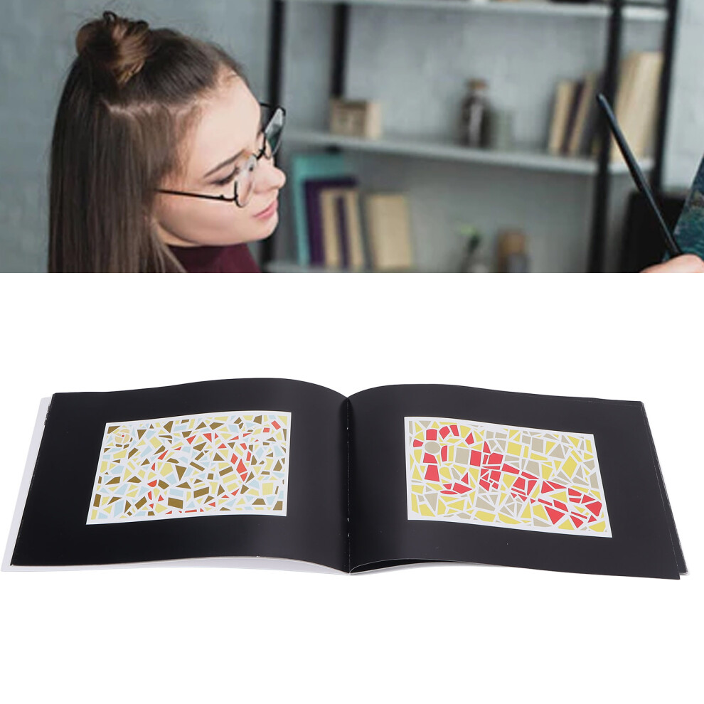 36 Pages Colorblind Testing Chart Color Blindness Color Weakness Test Book for Driving School Home Use