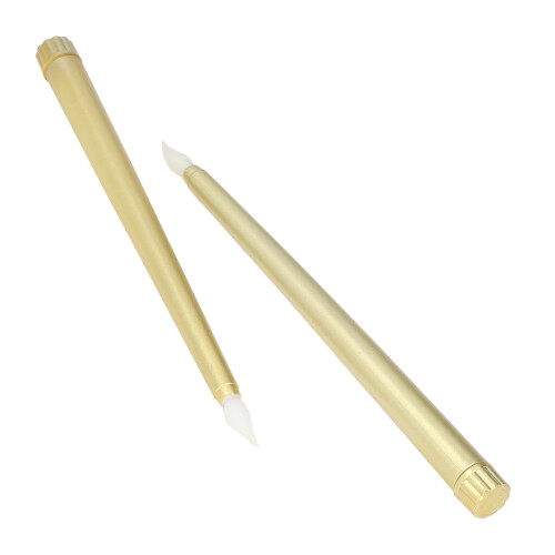 2 piezas de velas LED cónicas doradas sin llama 28x2cm 2xAAA 2