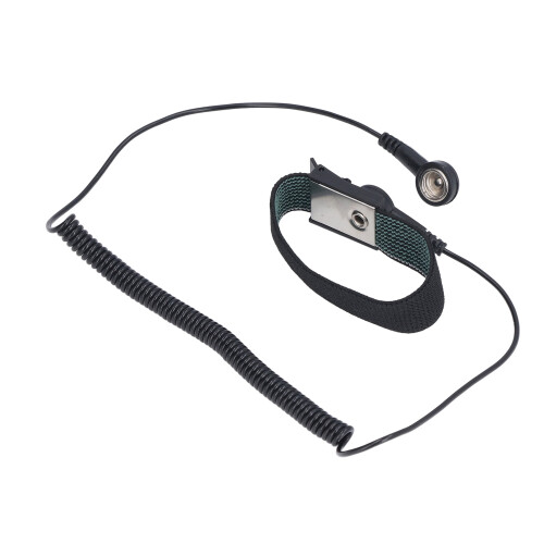 Braccialetto da polso antistatico ESD nero 1,8 m GroundWire