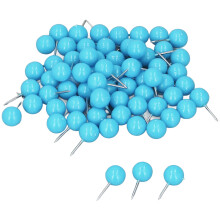 Puntine per mappe in acciaio e plastica, confezione da 100 pezzi, per bacheche in sughero, 9.5x20mm, blu, facili da usare