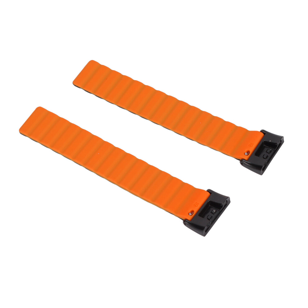 2Pcs Silicone Magnetic Watch Band Adjustable Strap For Redmi Smart Wearable Accessories Black Orange Orange,Black 4601321559060