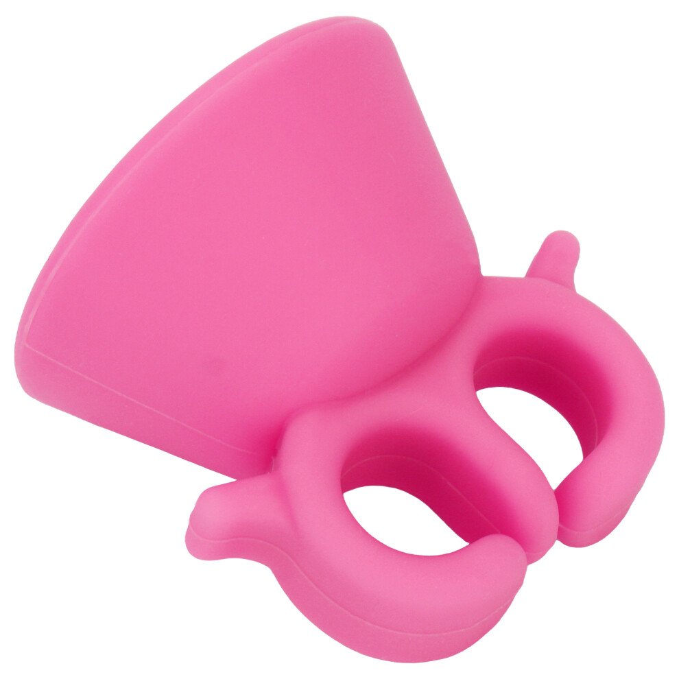 Pink Nail Polish Bottle Holder Soft Silicone Wearable Nail Polish Holder Ring Manicure Tool