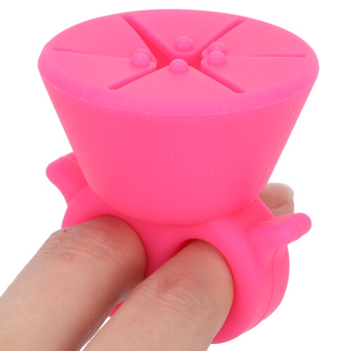 Anello porta-smalti in silicone morbido, rosa 2