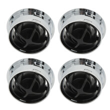 4 piezas de rejillas de ventilación de aire acondicionado ABS negro plateado 87 mm agujero abierto 75 mm
