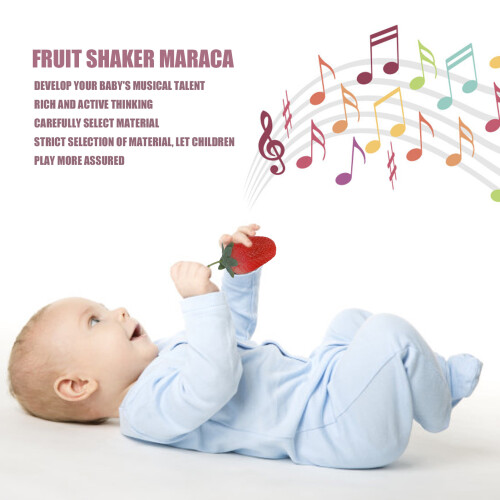 Shaker de fruta sabor fresa maraca ABS 6+ meses 2