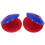 10 pezzi di castagnette da dito in plastica, diametro 5,5 cm, Blu/Rosso 12