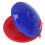 10 pezzi di castagnette da dito in plastica, diametro 5,5 cm, Blu/Rosso 3