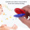10 pezzi di castagnette da dito in plastica, diametro 5,5 cm, Blu/Rosso 8