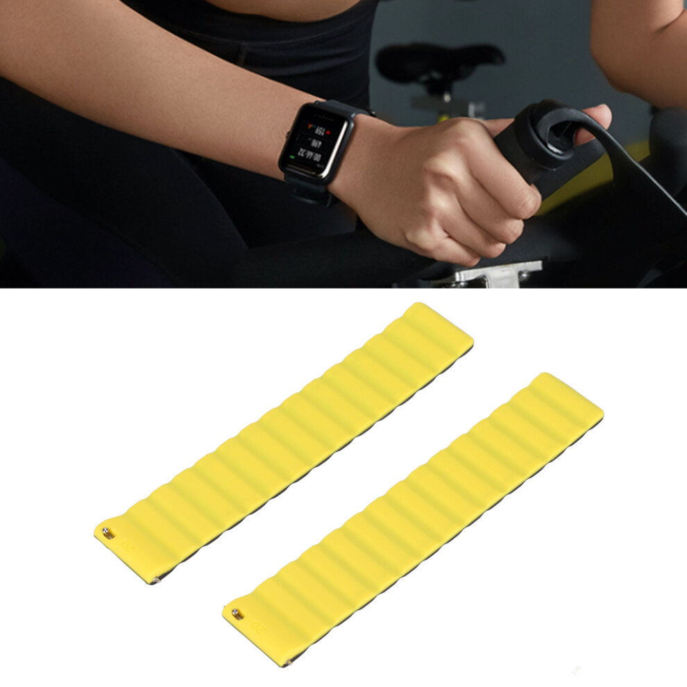 20Mm Universal Watch Band Silicone Magnetic Watch Strap Adjustable Watch Wristband For Amazfit Bip Black Yellow Black,Yellow 4931321559129