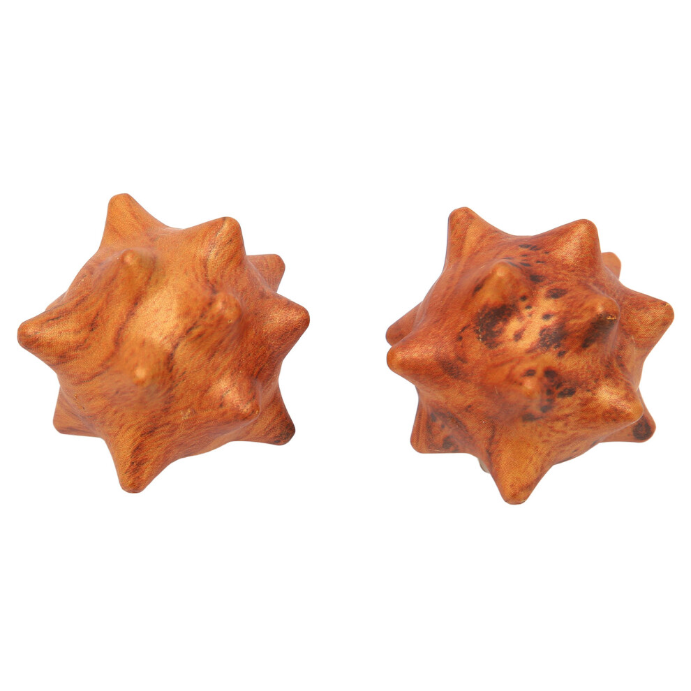 2pcs Hand Massage Ball Wooden Palm Relaxing Spiky Textured Acupoint Massage Balls for Elderly