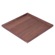 Bandeja de madera cuadrada de nogal negro retro chino M