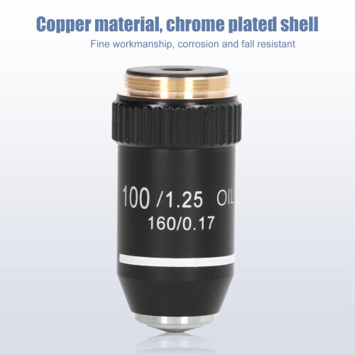 Objectif en laiton 100/1,25, 100X, 20,2 mm RMS 2