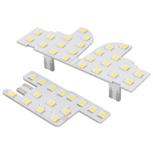 3 piezas 48SMD 39LED Luz Interior del Coche 12V 5W Blanco