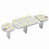 6 piezas 48SMD 12V Luz de panel LED de cúpula blanca 5W 10