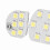 6 piezas 48SMD 12V Luz de panel LED de cúpula blanca 5W 5