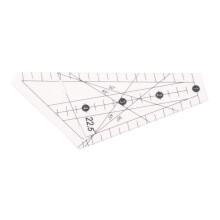 Righello per quilting con scanalatura a 22,5 8 piedi trasparente