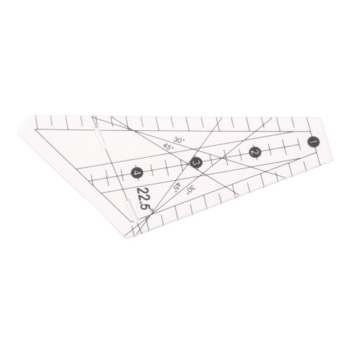 Righello per quilting con scanalatura a 22,5 8 piedi trasparente