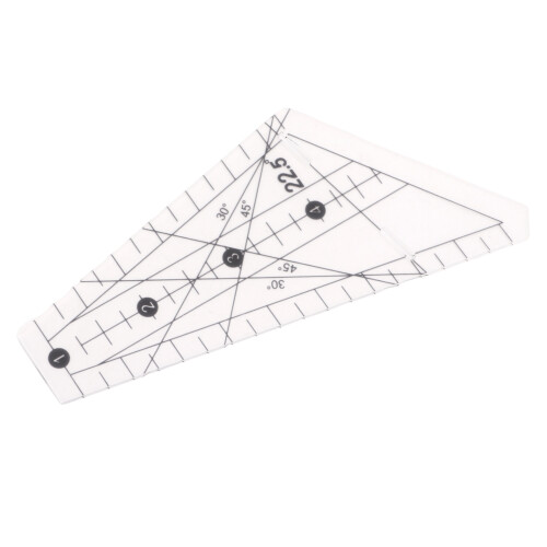 Righello per quilting con scanalatura a 22,5 8 piedi trasparente 1