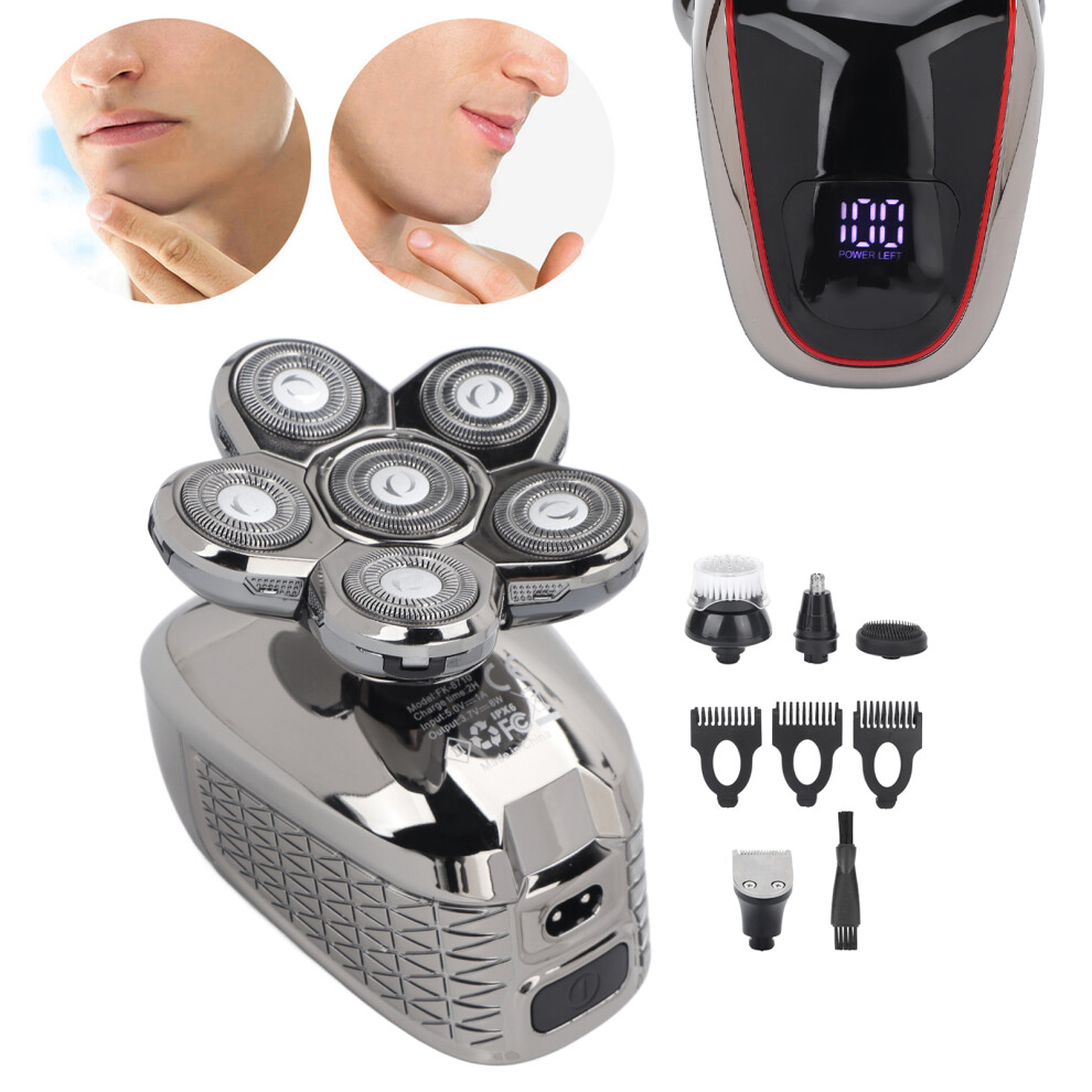 6D Electric Razor 5 in 1 Multifunctional Men Rechargeable Bald Head Shaver Hair Trimmer Grooming Kit