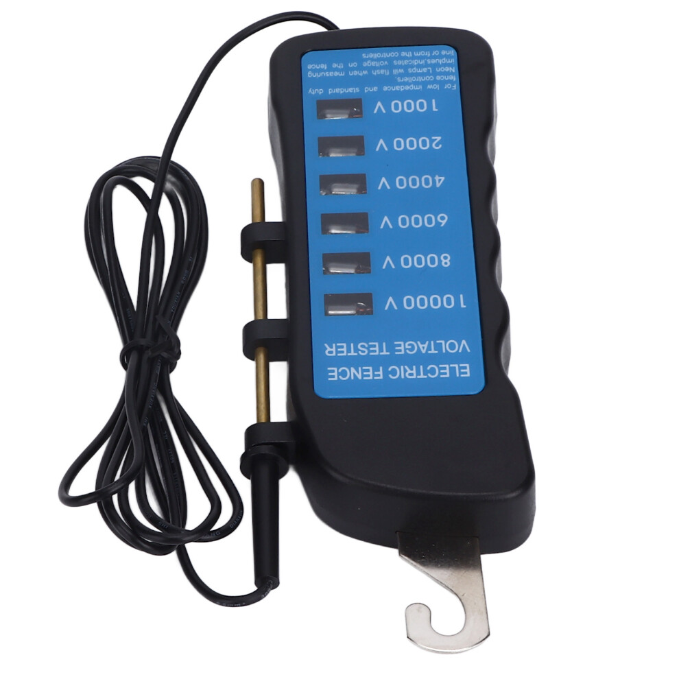 Electric Fence Tester Voltage Meter 10000V Waterproof Portable Tool With 6Pcs Light For Farm 7601321565839