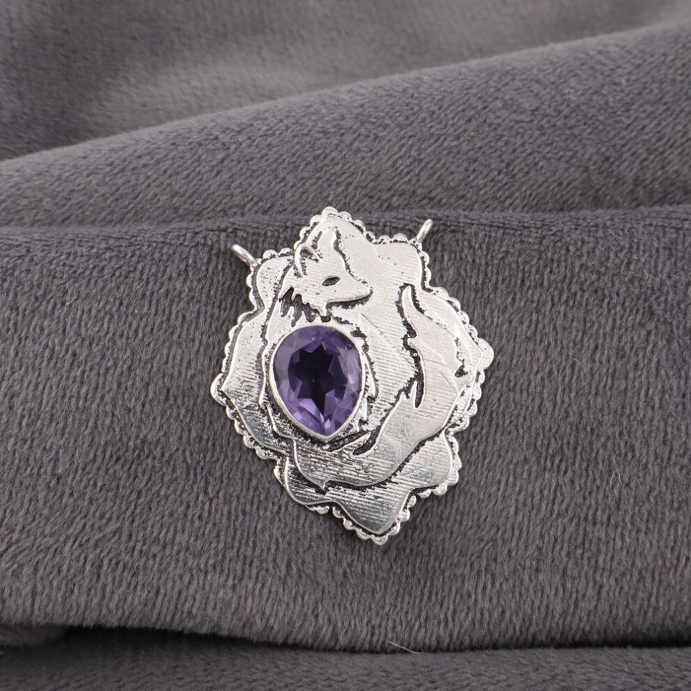 Iolite Gemstone Jewelry, 925 Sterling Silver Pendant, Handmade Meditation Jewelry Brand New Pendant For Her