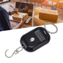 Portachiavi bilancia per bagagli 25 kg nero portatile 48 g