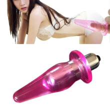 (pink) Sex Powerful Jelly Toys Butt Plug Vibrator, Sex Toys Sex Products For Adults