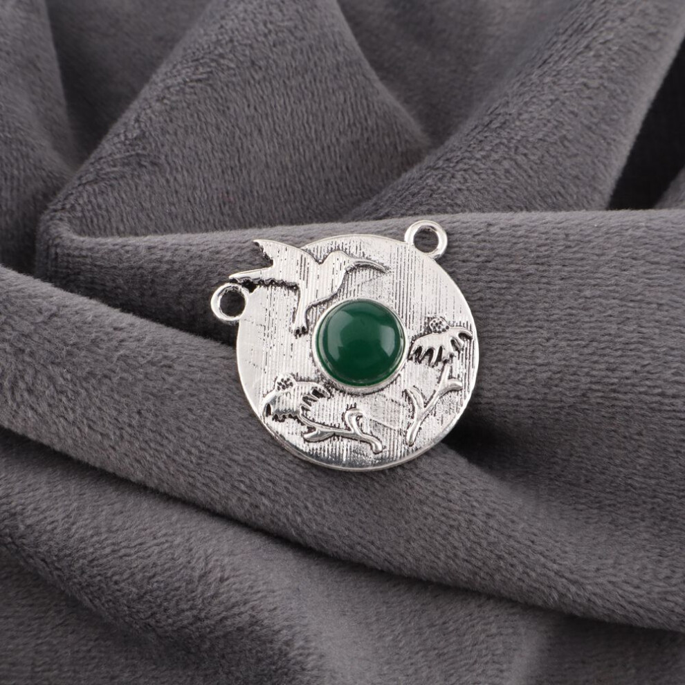 Green Onyx Cab Gemstone Jewelry, 925 Solid Sterling Silver Pendant, Handmade Silver Pendant For Wedding Gift