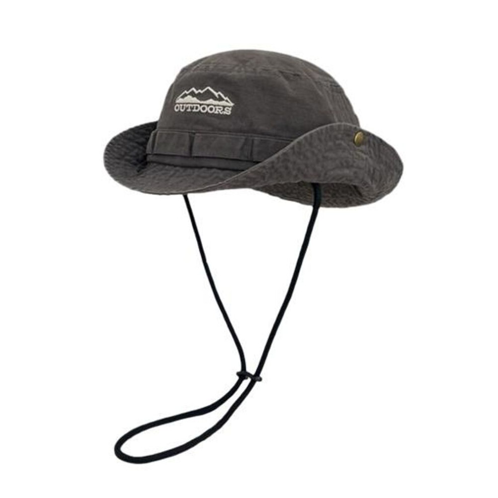 (dark gray) Sun Protection Hat Breathable Decorative Soft Unisex Summer Bucket Cap Fisherman Hat Outdoor Travel