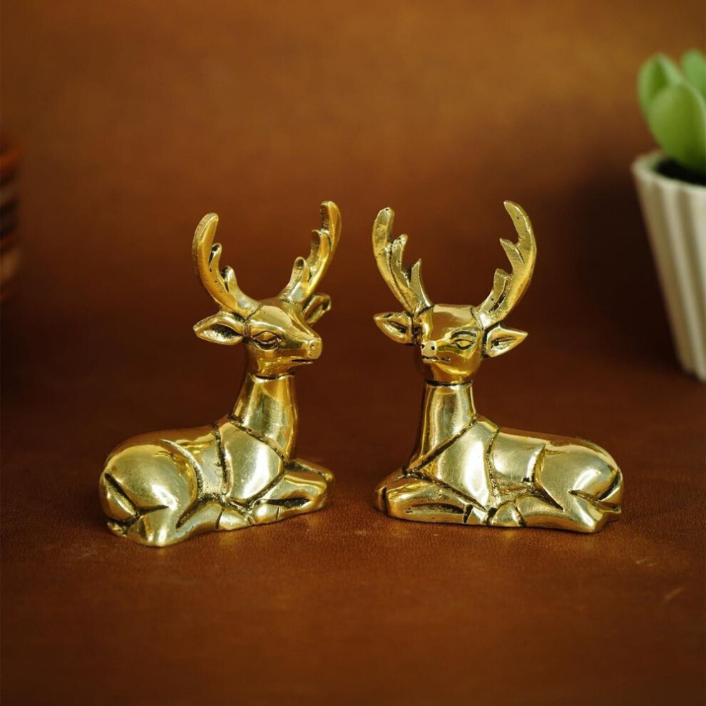 100% Pure Brass Deer Showpiece For Home Decor Living Room Decorative Items | Showpieces Gift Items For Home Decoration |