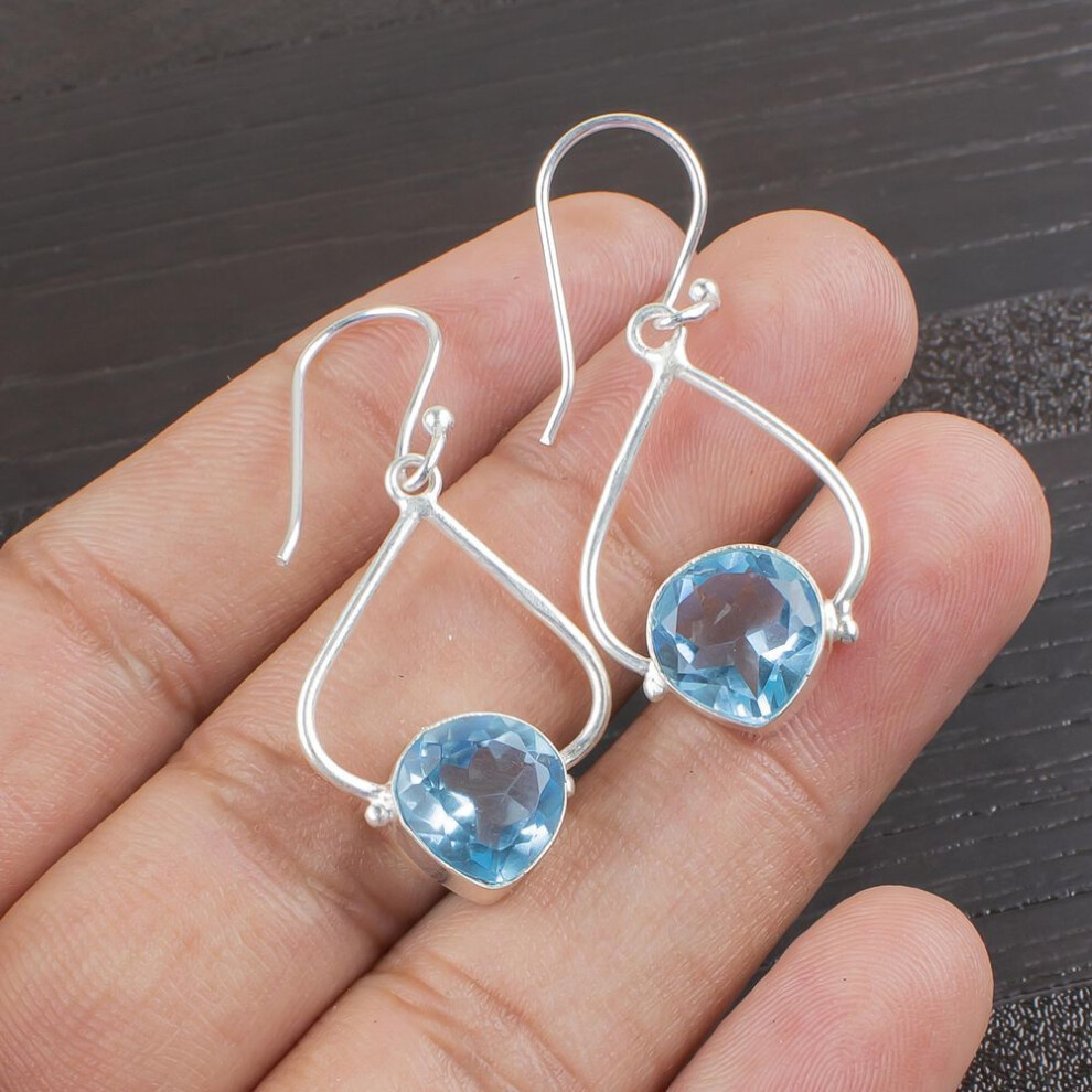 Tanzanite Gemstone Jewelry, 925 Sterling Silver Earrings, Handmade Gorgeous Silver Earrings, Gift For Her