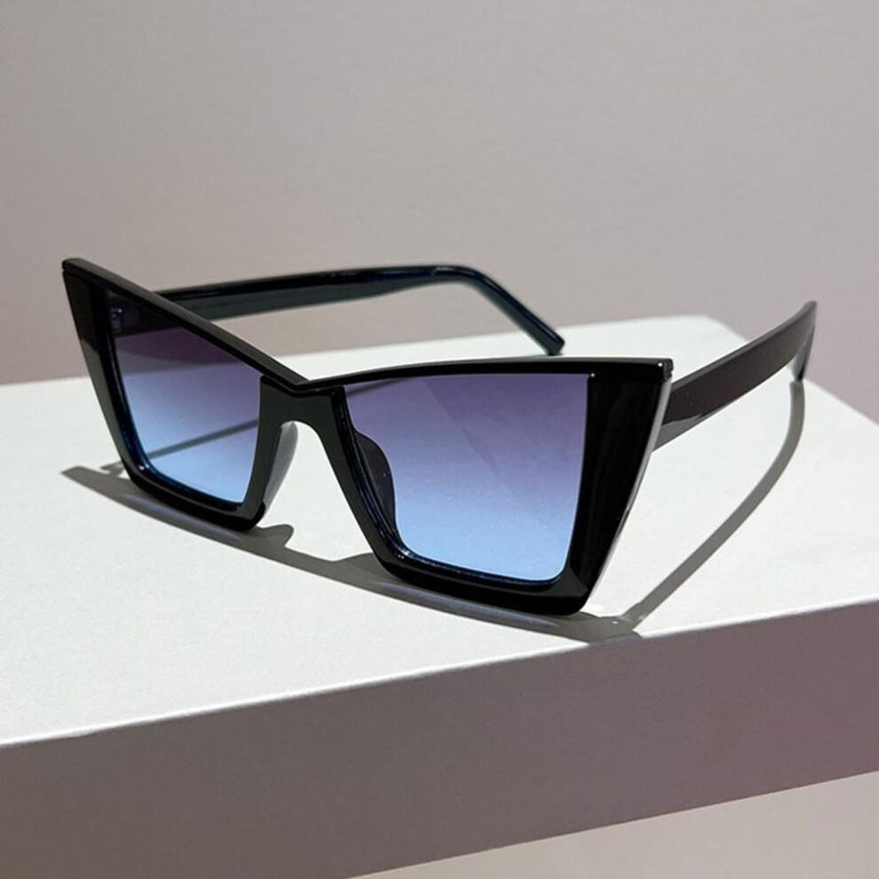 (blue) Fashionable Sunglasses Cat Eye Sunglasses Non-polarized Fashion Accessory 