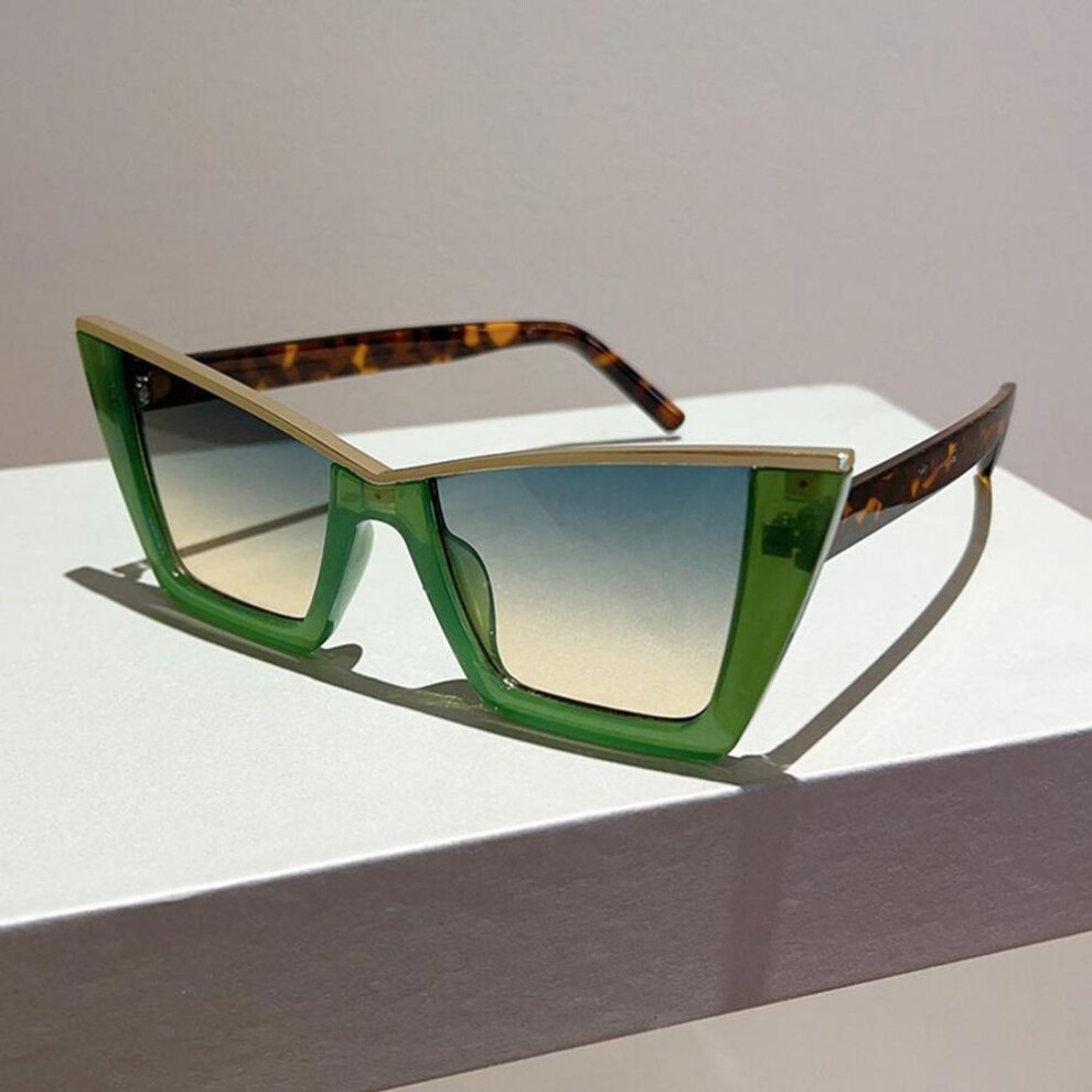 (green) Fashionable Sunglasses Cat Eye Sunglasses Non-polarized Fashion Accessory 