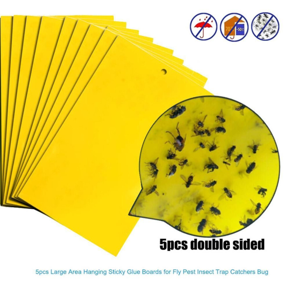 (yellow, 10pcs) 10/20/30pcs Strong Flies Traps Bugs Sticky Board Catching Aphid Insects Pest Killer