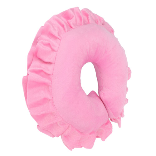 Cuscino di supporto per il collo a forma di U rosa, cuscino per il viso 2