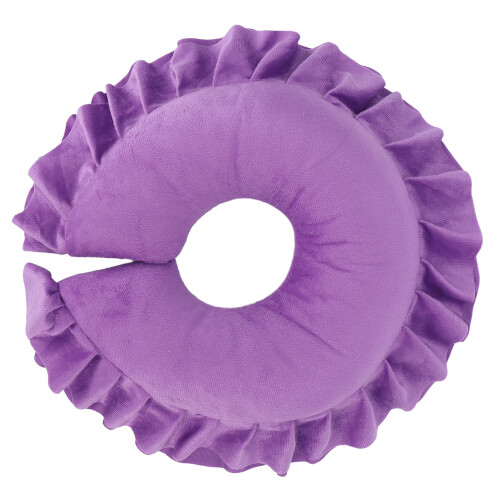 Cuscino di supporto per il collo a forma di U, cuscino per il viso, viola 2