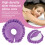 Cuscino di supporto per il collo a forma di U, cuscino per il viso, viola 7