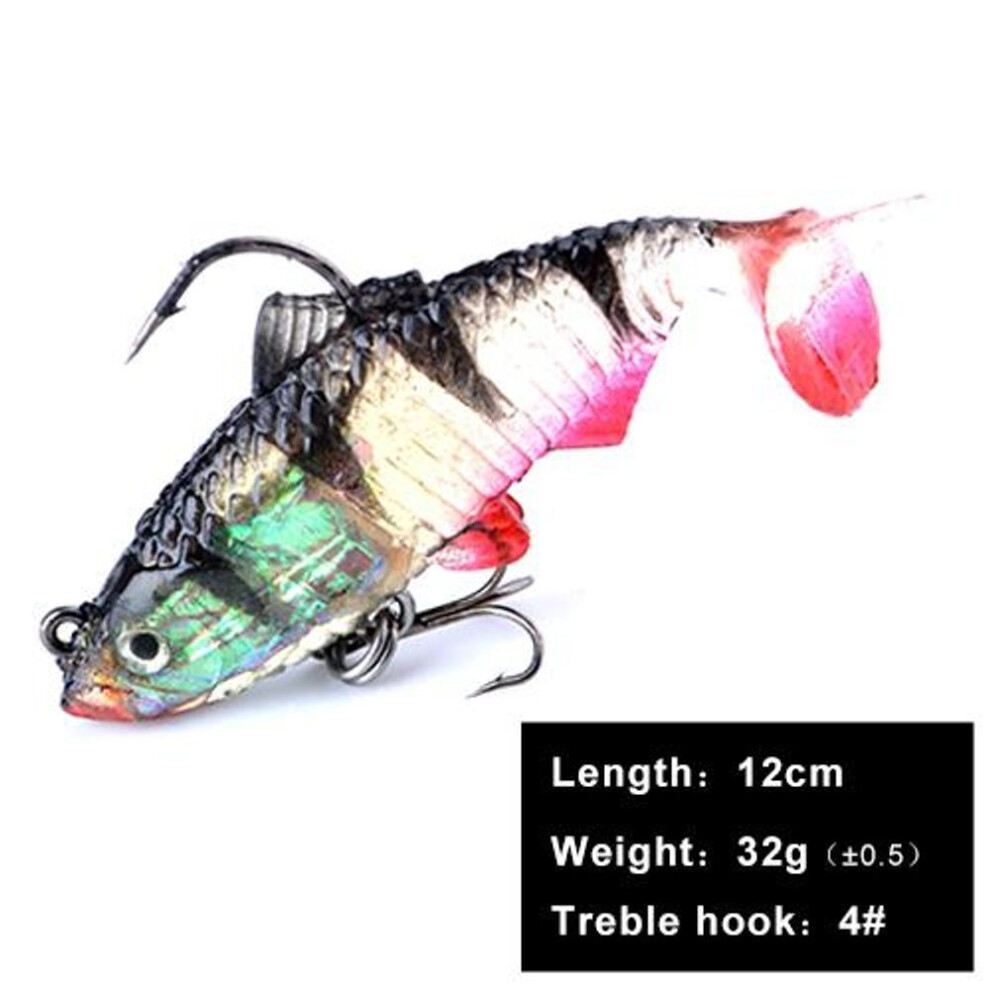 (120mm-090#-1pcs) Ftk Mixed Color Bait Set 1-10 Pieces Set 70mm-120mm 8.0g-32.0g Silicone Artificial Bait Sea Bass Spoon
