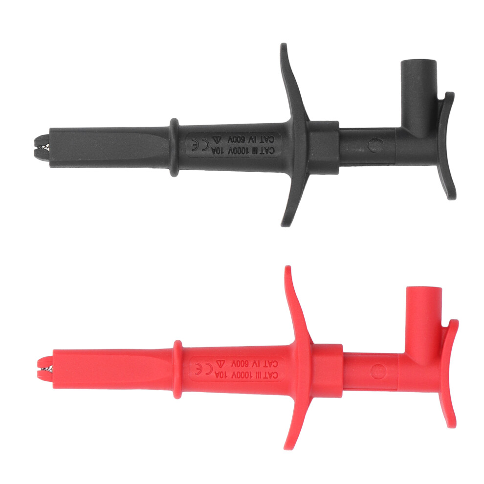1 Pair Test Hook Clip Crocodile Clamp Red Black Accessory Set Kit For Electronic Testing 5031321569629
