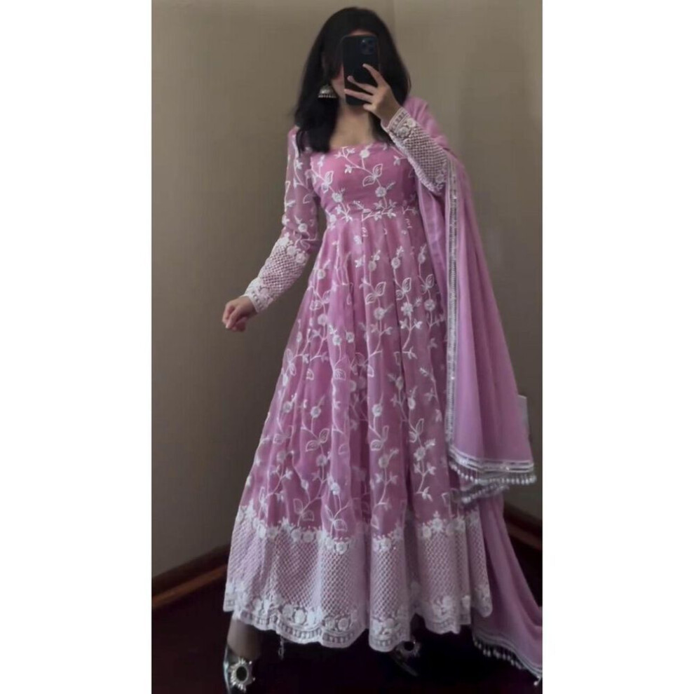 (XXL) Lunching New Party Wear Look Gown & Dupatta Set