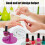 Support de vernis à ongles en ABS violet, base large, clip 11