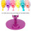 Support de vernis à ongles en ABS violet, base large, clip 4