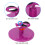 Support de vernis à ongles en ABS violet, base large, clip 12