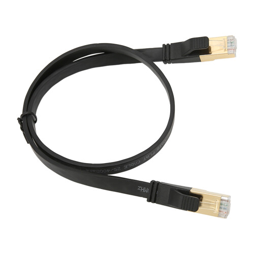 Cavo Ethernet Cat8 40 Gbps 2000 MHz RJ45 0,5 m Nero 1