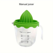 New Manual Fruit Juicer With Measurement Markings: Perfect For Home Kitchen Use