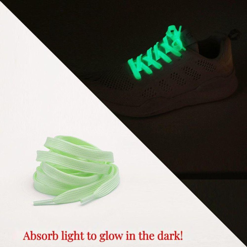 (green, 80CM) 1 Pair Luminous Shoelace Men Women Shoe Laces Glowing Led Fluorescent Shoelace For Sneakers Canvas Shoes Strings Length 80cm/100cm/120cm/140cm