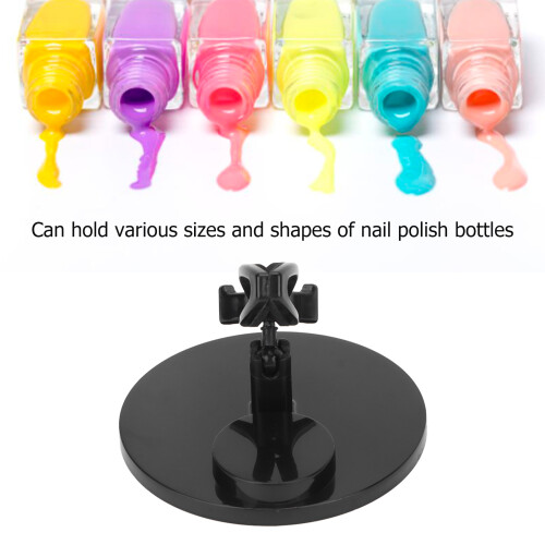 Support pour vernis à ongles, base large, clip noir. 2